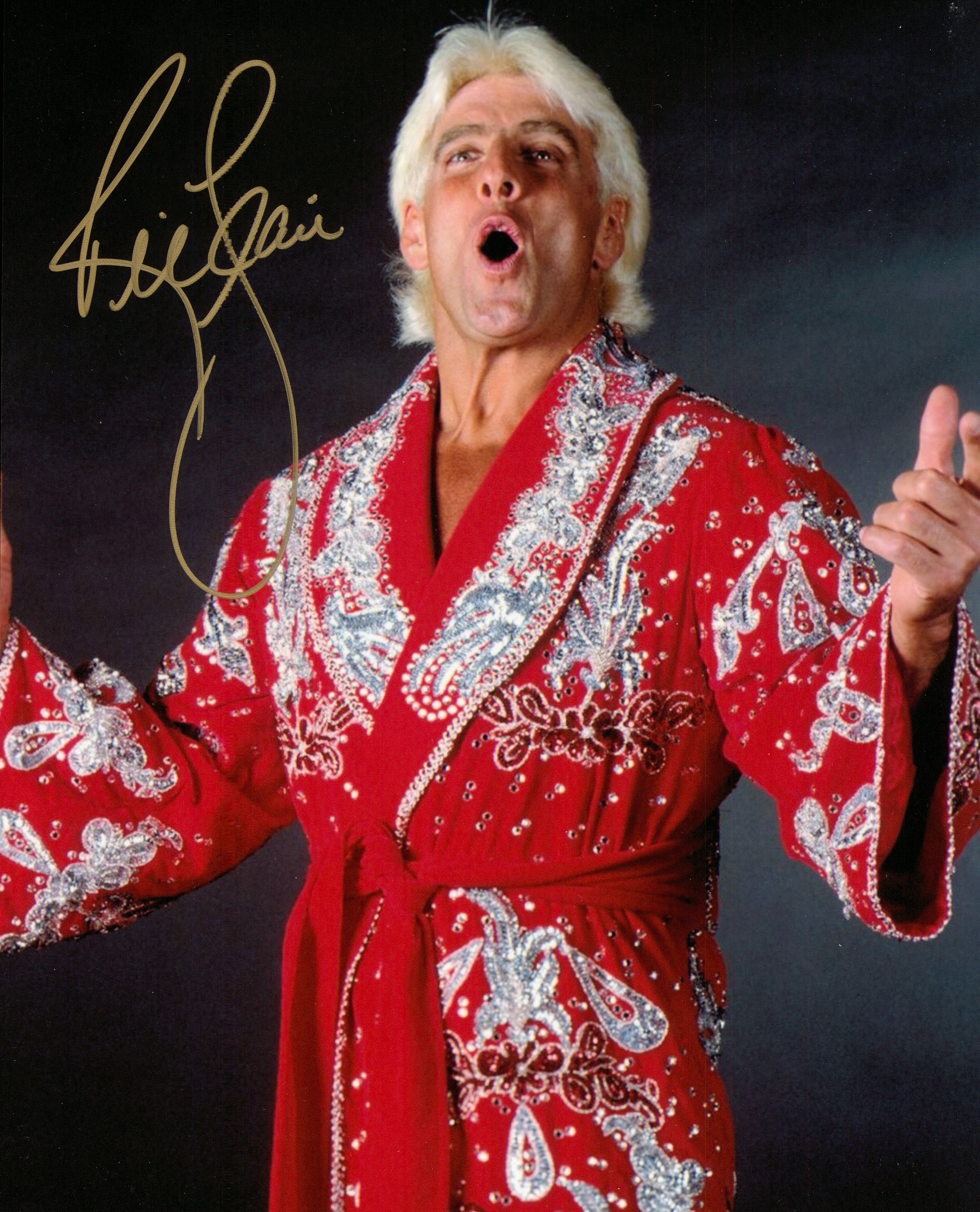 Ric Flair signed 8x10 Photo – Signed By Superstars