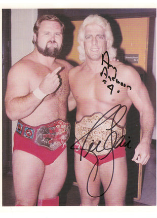 Ric Flair & Arn Anderson dual signed 8x10 Photo