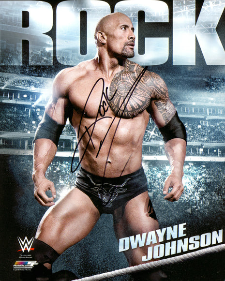 The Rock signed 8x10 Photo