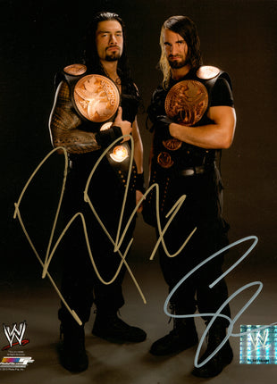 Roman Reigns & Seth Rollins dual signed 8x10 Photo