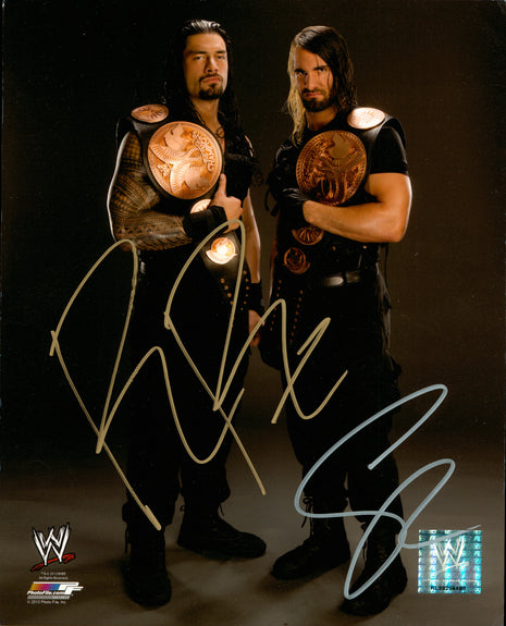 Roman Reigns & Seth Rollins dual signed 8x10 Photo