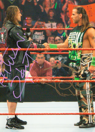 Shawn Michaels & Bret Hart dual signed 8x10 Photo