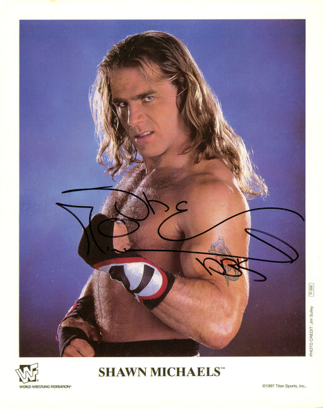 Foto firmada de 8x10 por Shawn Michaels