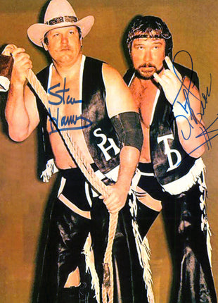 Stan Hansen & Ted DiBiase dual signed 8x10 Photo