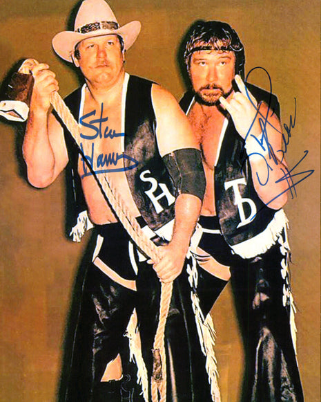 Stan Hansen & Ted DiBiase dual signed 8x10 Photo