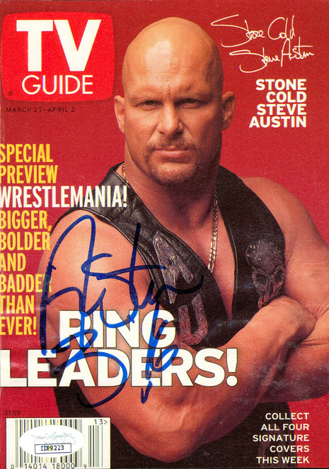 Stone Cold Steve Austin signed TV Guide Cover (w/ JSA)
