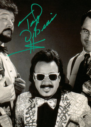 Ted DiBiase & IRS dual signed 8x10 Photo (w/ JSA)