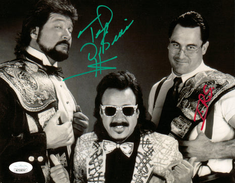 Ted DiBiase & IRS dual signed 8x10 Photo (w/ JSA)