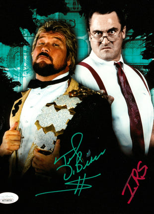 Ted DiBiase & IRS dual signed 8x10 Photo (w/ JSA)