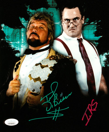 Ted DiBiase & IRS dual signed 8x10 Photo (w/ JSA)