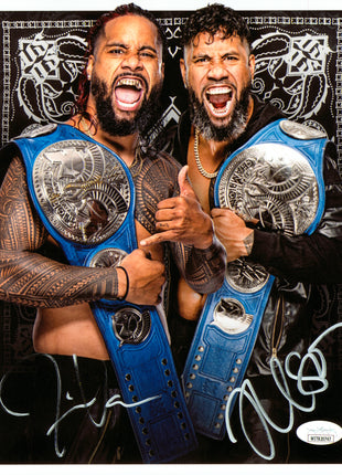 Jimmy Uso & Jey Uso dual signed 8x10 Photo (w/ JSA)