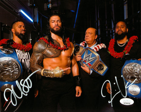 Jimmy Uso & Jey Uso dual signed 8x10 Photo (w/ JSA)