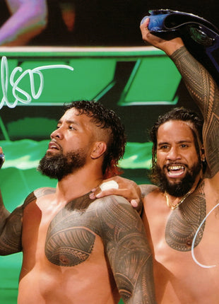 Jimmy Uso & Jey Uso dual signed 8x10 Photo (w/ JSA)