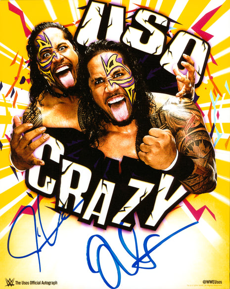 Jimmy Uso & Jey Uso dual signed 8x10 Photo