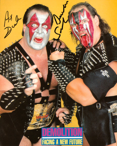 Demolition - Ax & Smash dual signed 8x10 Photo