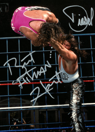 Bret Hart & Diesel dual signed 8x10 Photo