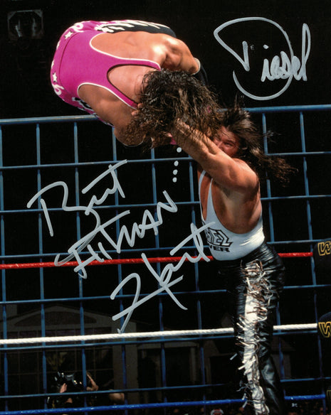 Bret Hart & Diesel dual signed 8x10 Photo