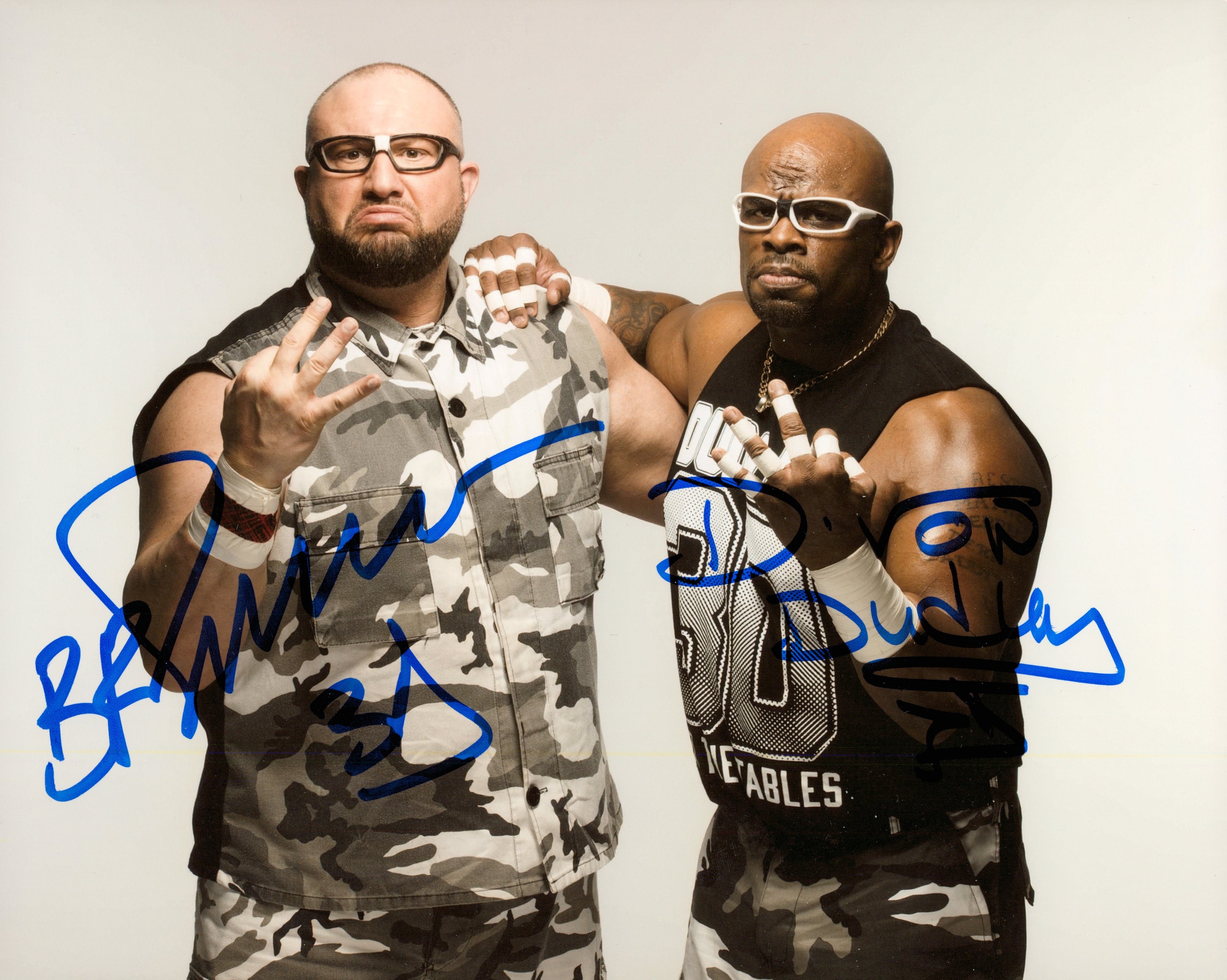 Dudley Boyz Bubba Ray D’Von Signed 8x10 Photos TNA Impact ECW WWE: Autograph 2024 Lot