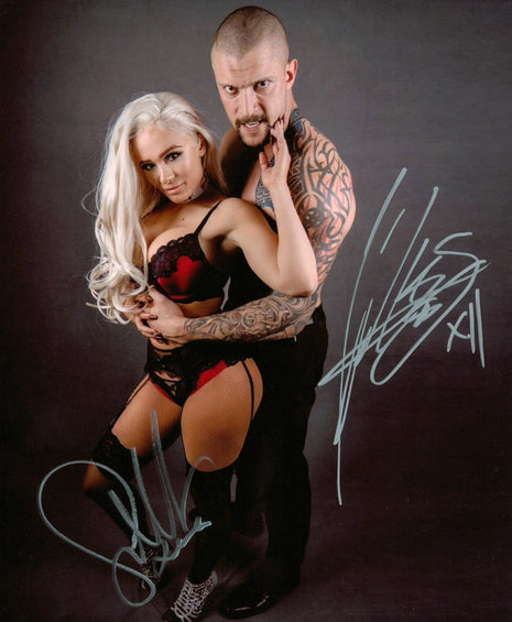 Karrion Kross & Scarlett dual signed 8x10 Photo