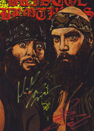 Briscoe Brothers - Jay Briscoe & Mark Briscoe dual signed 11x17 Photo