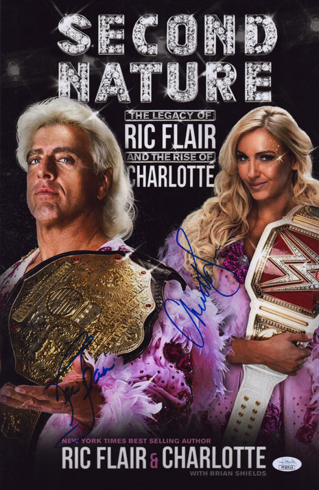 Ric Flair & Charlotte Flair dual signed 11x17 Photo (w/ JSA)