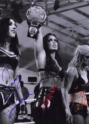 Toxic Attraction - Mandy Rose, Gigi Dolin & Jacy Jayne triple signed Metallic 11x14 Photo