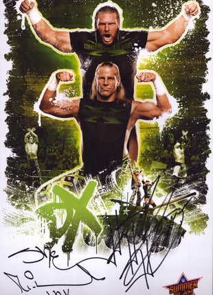 Triple H & Shawn Michaels dual signed 11x17 Photo