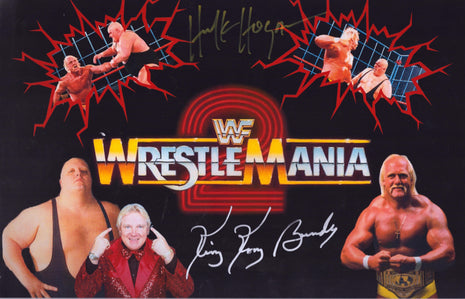 Foto de 11x17 firmada por Hulk Hogan y King Kong Bundy