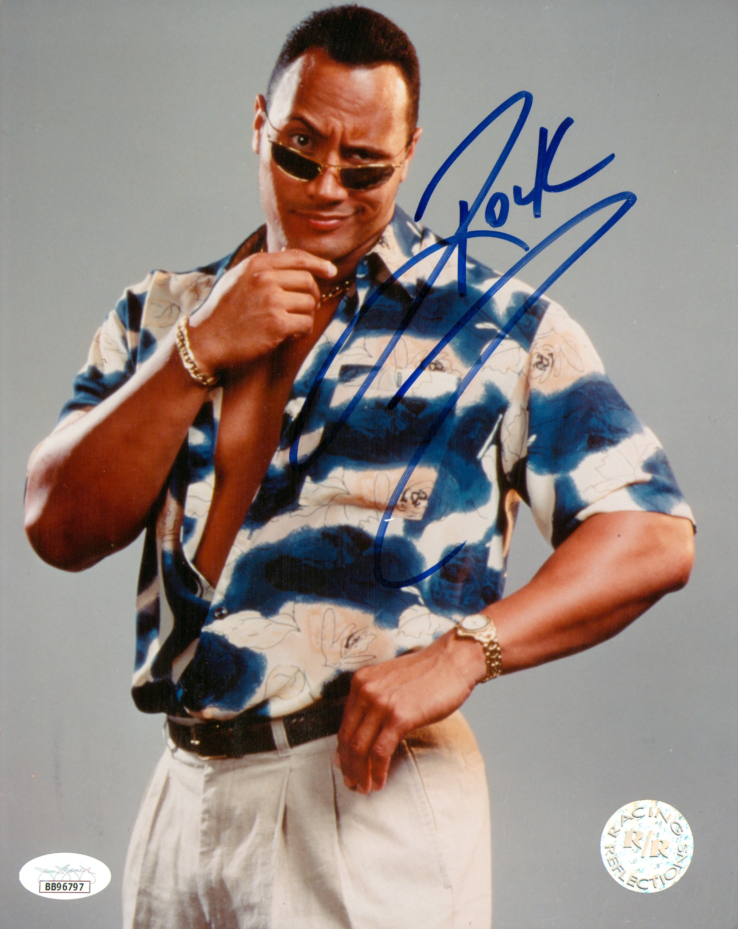 Robert Rocks Signed The Rock signed 8x10 Photo (w/ JSA) – Signed By Superstars