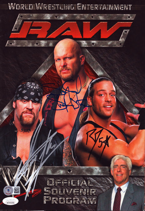 Multi-signed WWE Raw Souvenir Program (w/ JSA & Beckett)