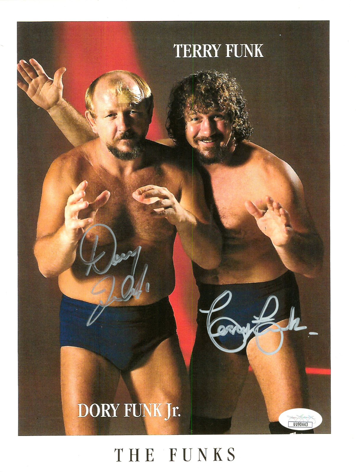 Terry Funk & Dory Funk Jr dual signed 8x10 Photo (w/ JSA) – Signed By ...