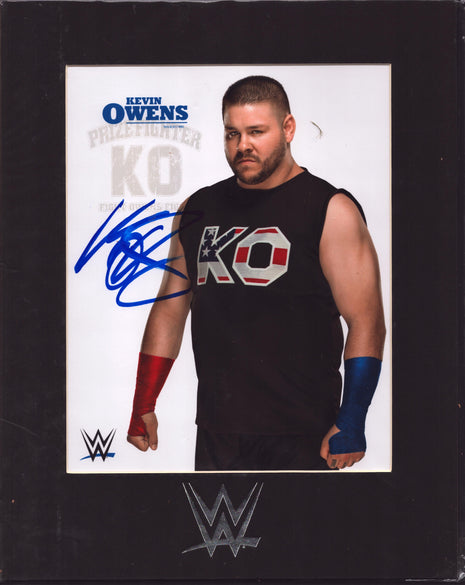 Kevin Owens signed 8x10 Matted Photo