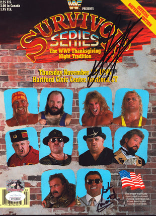 Undertaker & Rick Martel dual signed Survivor Series 1990 Event Program (w/ JSA)