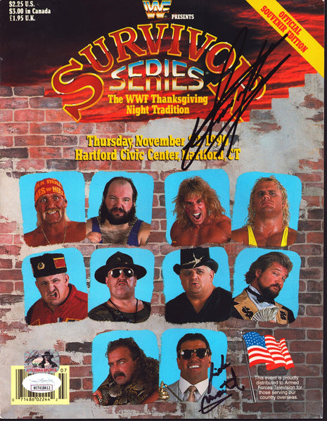 Undertaker & Rick Martel dual signed Survivor Series 1990 Event Program (w/ JSA)