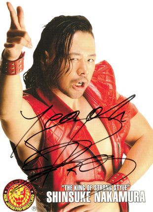 Foto firmada de 8x10 por Shinsuke Nakamura