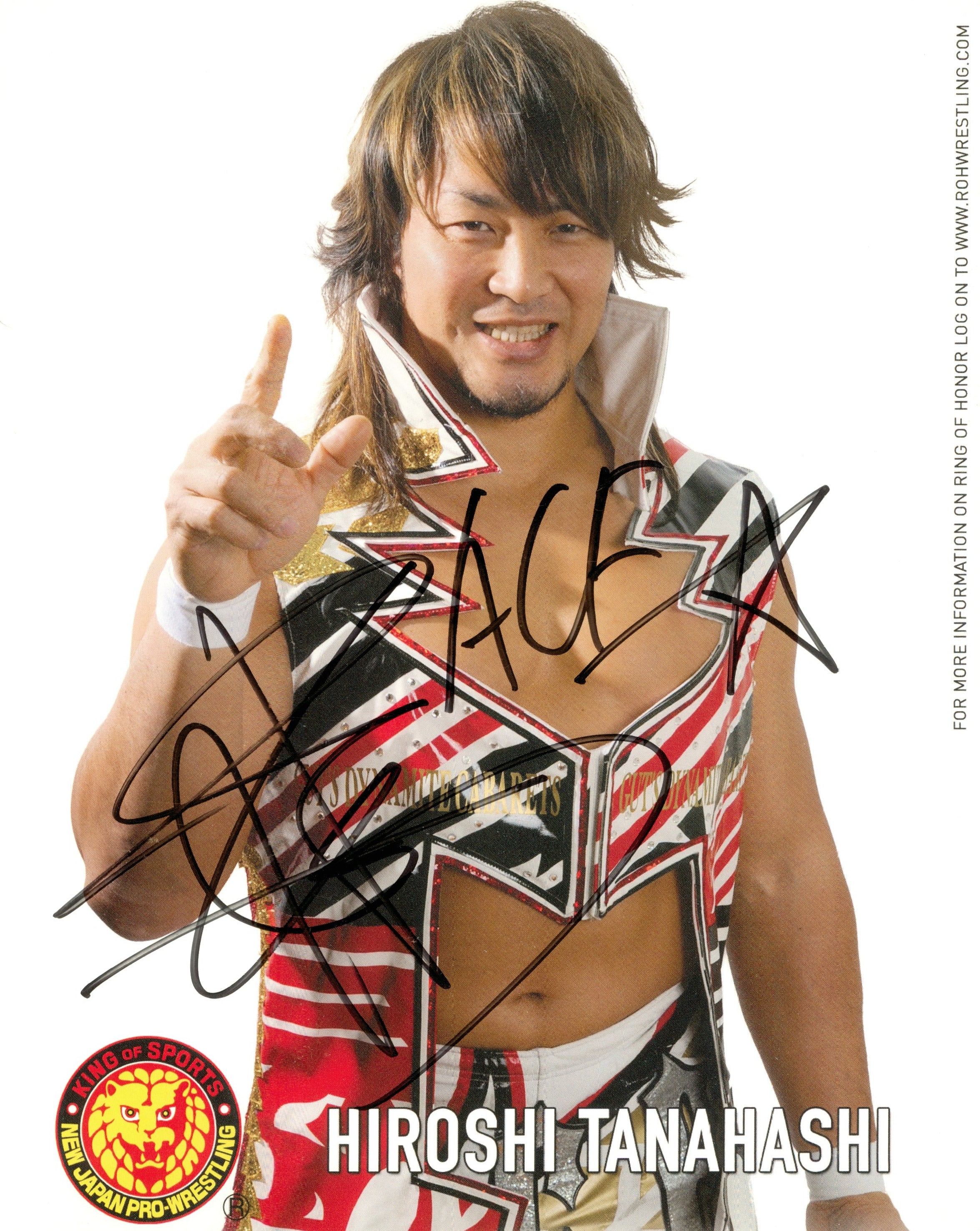Hiroshi Tanahashi signed 8x10 Photo