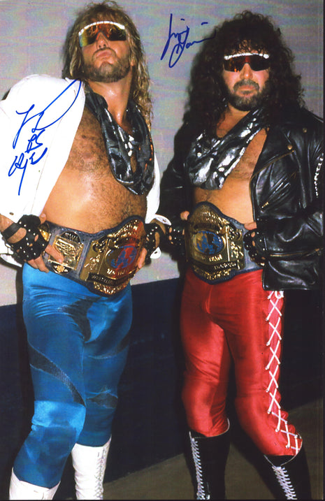 Michael Hayes & Jimmy Garvin dual signed 11x17 Photo