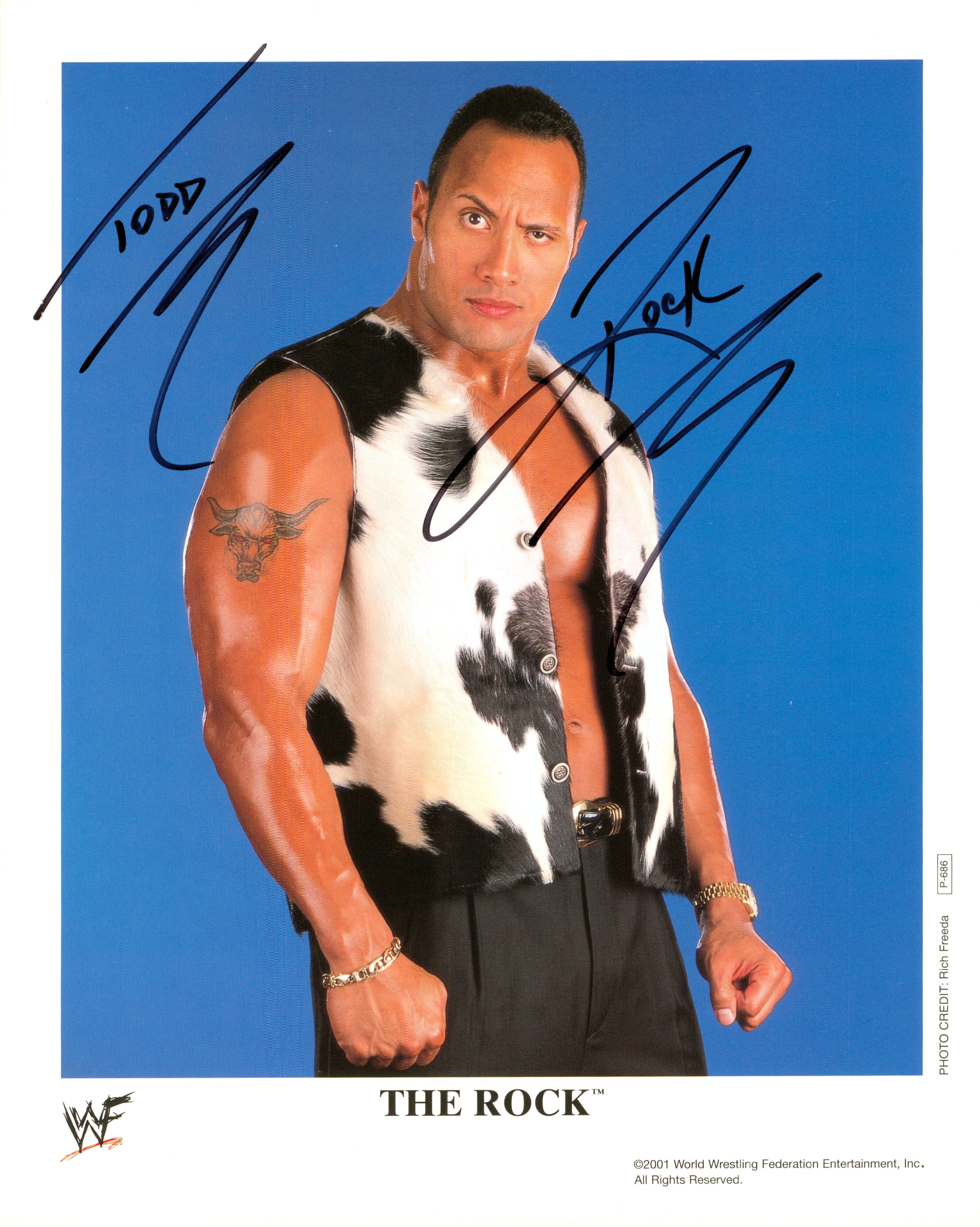 Robert Rocks Signed The Rock signed 8x10 Photo – Signed By Superstars
