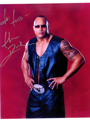 The Rock signed 8x10 Photo