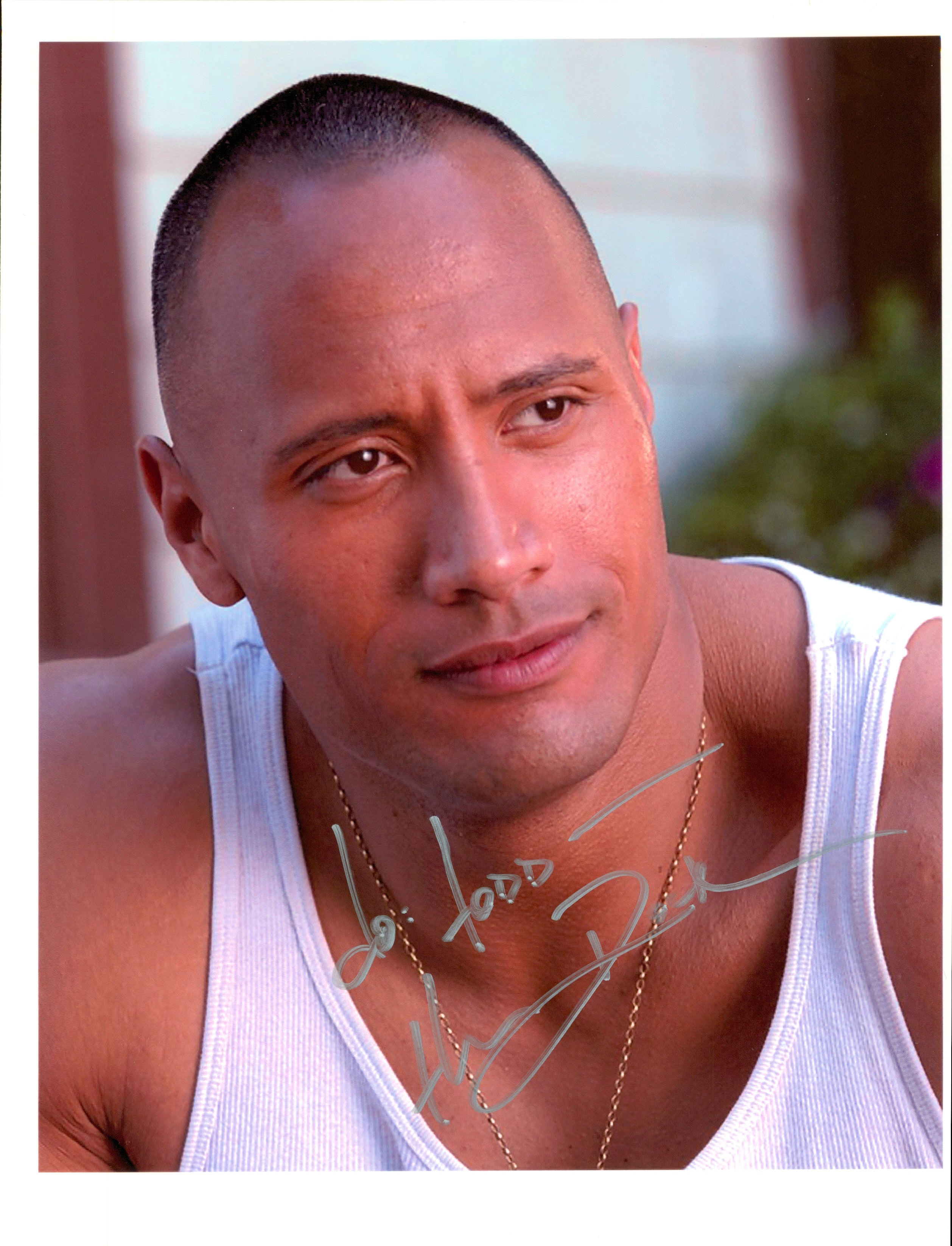 Robert Rocks Signed The Rock signed 8x10 Photo – Signed By Superstars