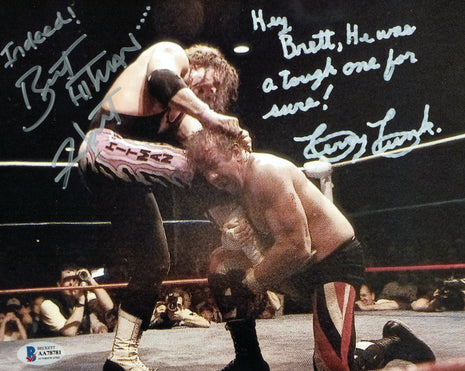 Bret Hart & Terry Funk dual signed 8x10 Photo (w/ Beckett)
