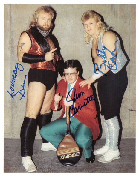 Bobby Eaton, Dennis Condrey & Jim Cornette triple signed 8x10 Photo