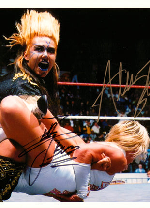 Bull Nakano & Alundra Blayze dual signed 8x10 Photo