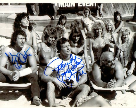 Bob Orton & Rowdy Roddy Piper dual signed 8x10 Photo