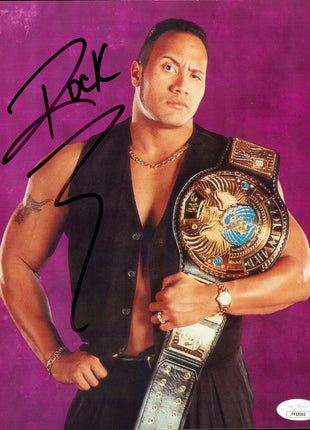 The Rock signed 8x10 Photo (w/ JSA)