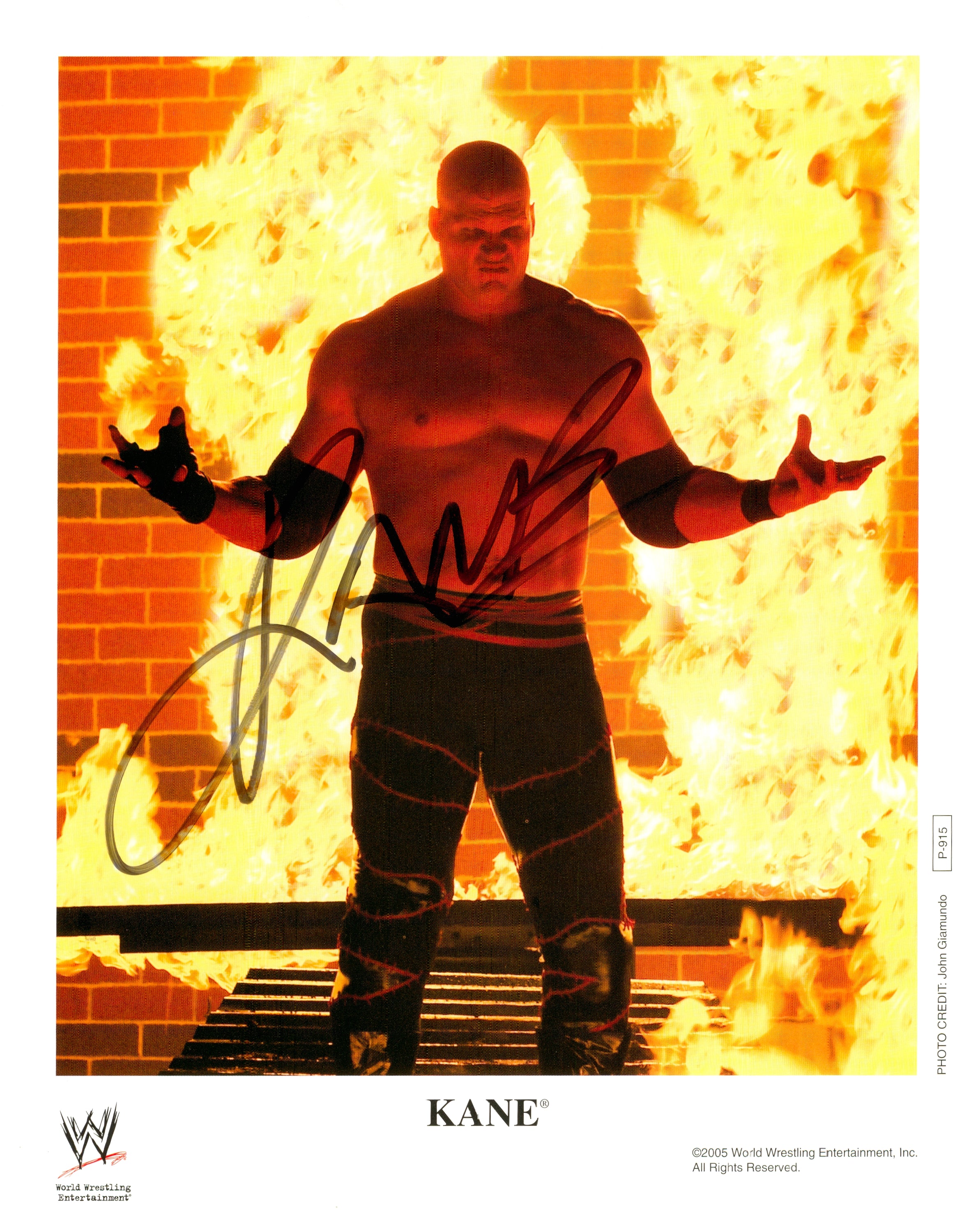 Kane Autograph Kane signed 8x10 Photo – Signed By Superstars