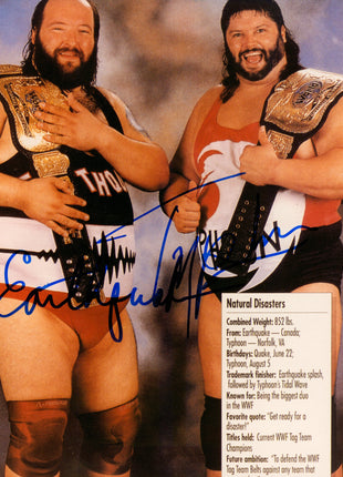 Earthquake & Typhoon dual signed 8x10 Photo