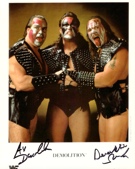 Demolition Ax & Smash dual signed 8x10 Photo