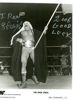 Iron Sheik signed 8x10 Photo