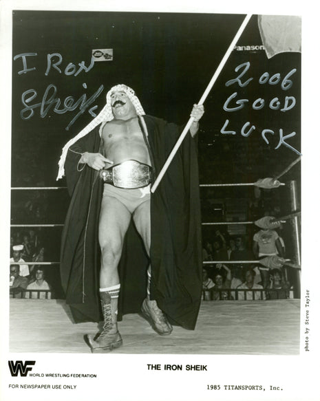 Iron Sheik signed 8x10 Photo